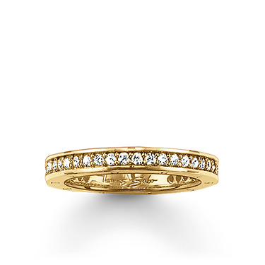 18kt gold-plated eternity wedding ring cz - TR17004141454 - Thomas Sabo