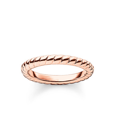 18kt plated-rose gold ring - TR19784151254 - Thomas Sabo