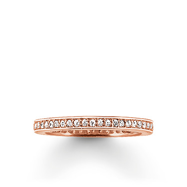 Jonc éternité argent rosé avec zircons - TR19834161452 - Thomas Sabo