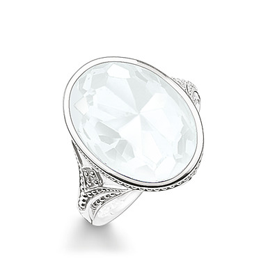 Silver white stone ring with cz - TR20406901454 - Thomas Sabo