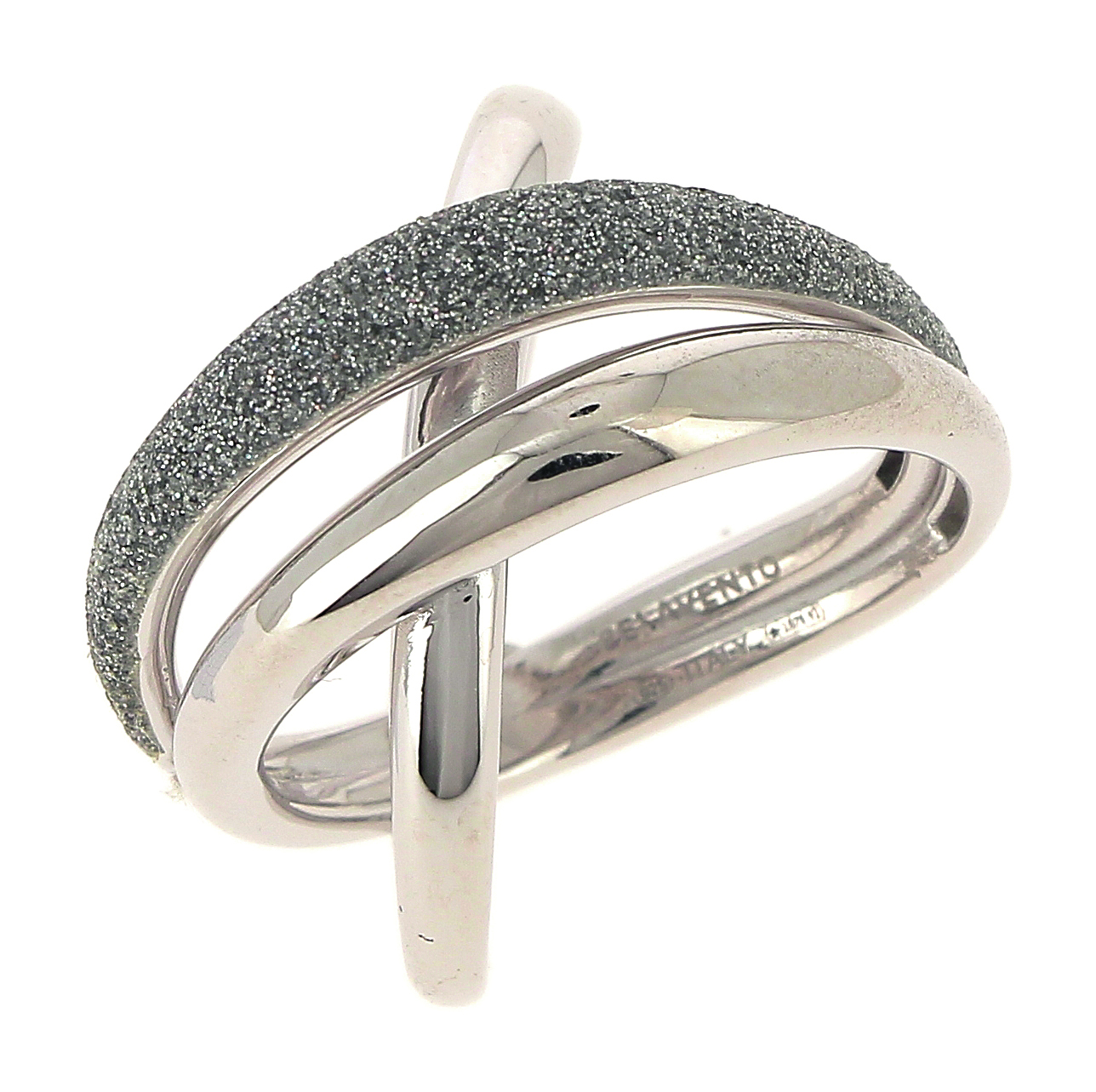 Bague en argent rhodié poussiere de reve