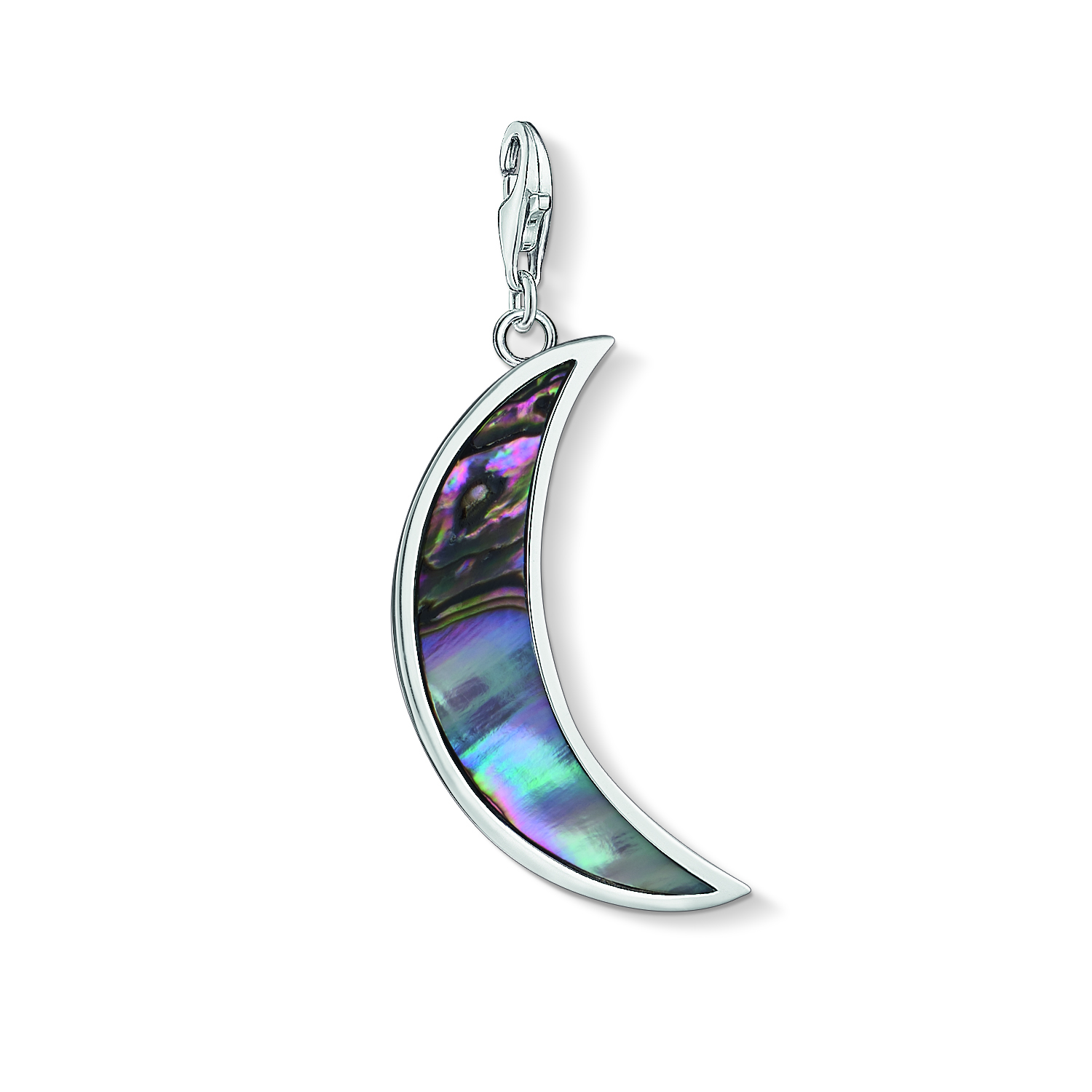 Charm lune, nacre multicolore