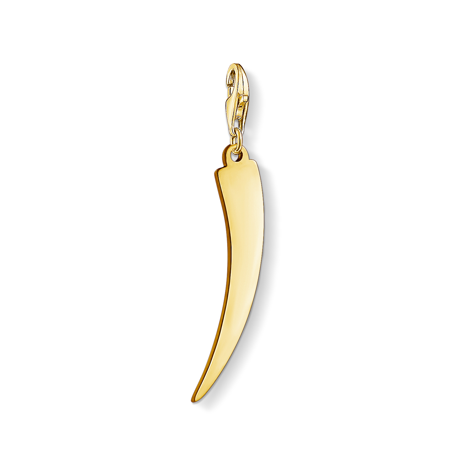 Charm corne plaqué or jaune 18 kt