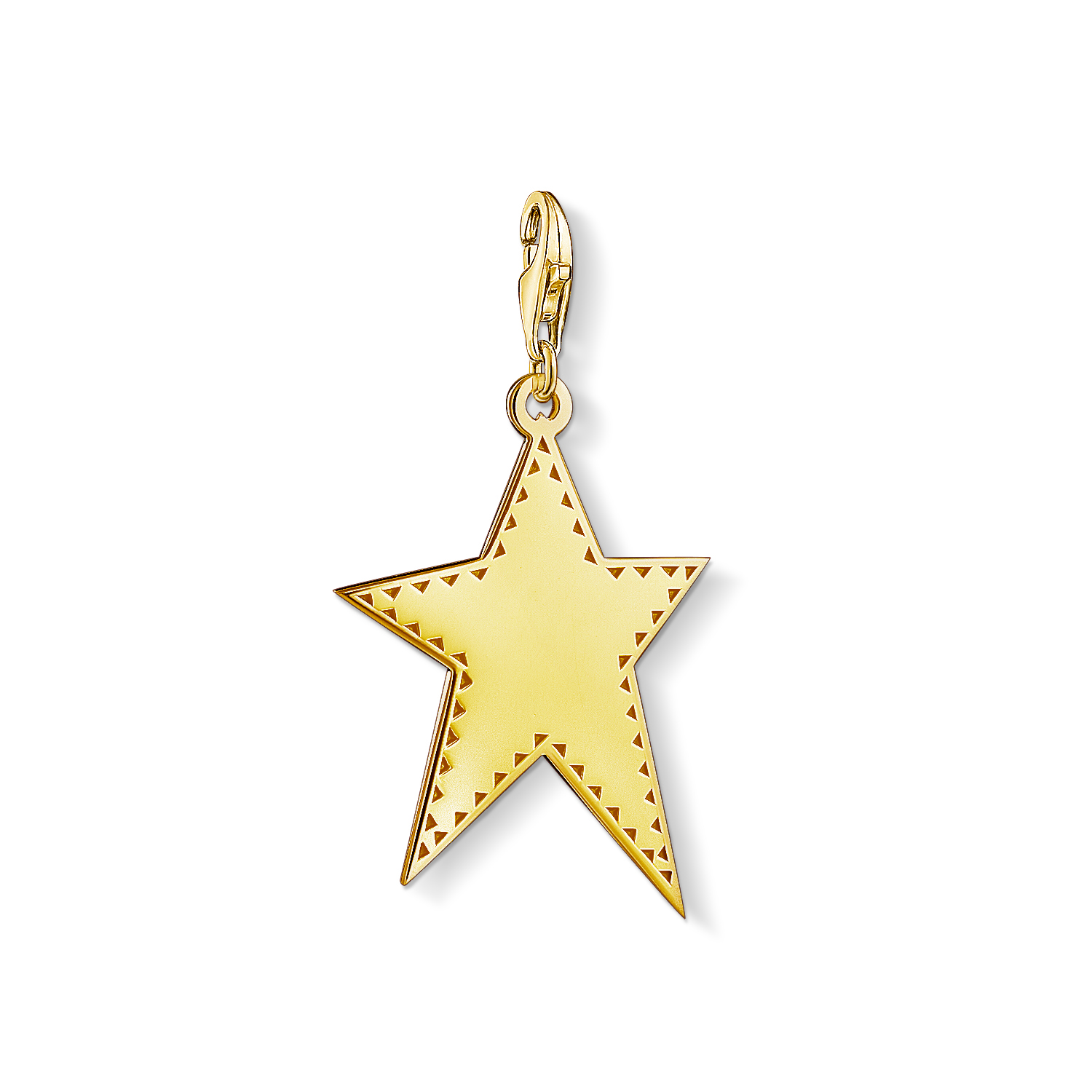 Charm étoile plaqué or jaune 18 kt